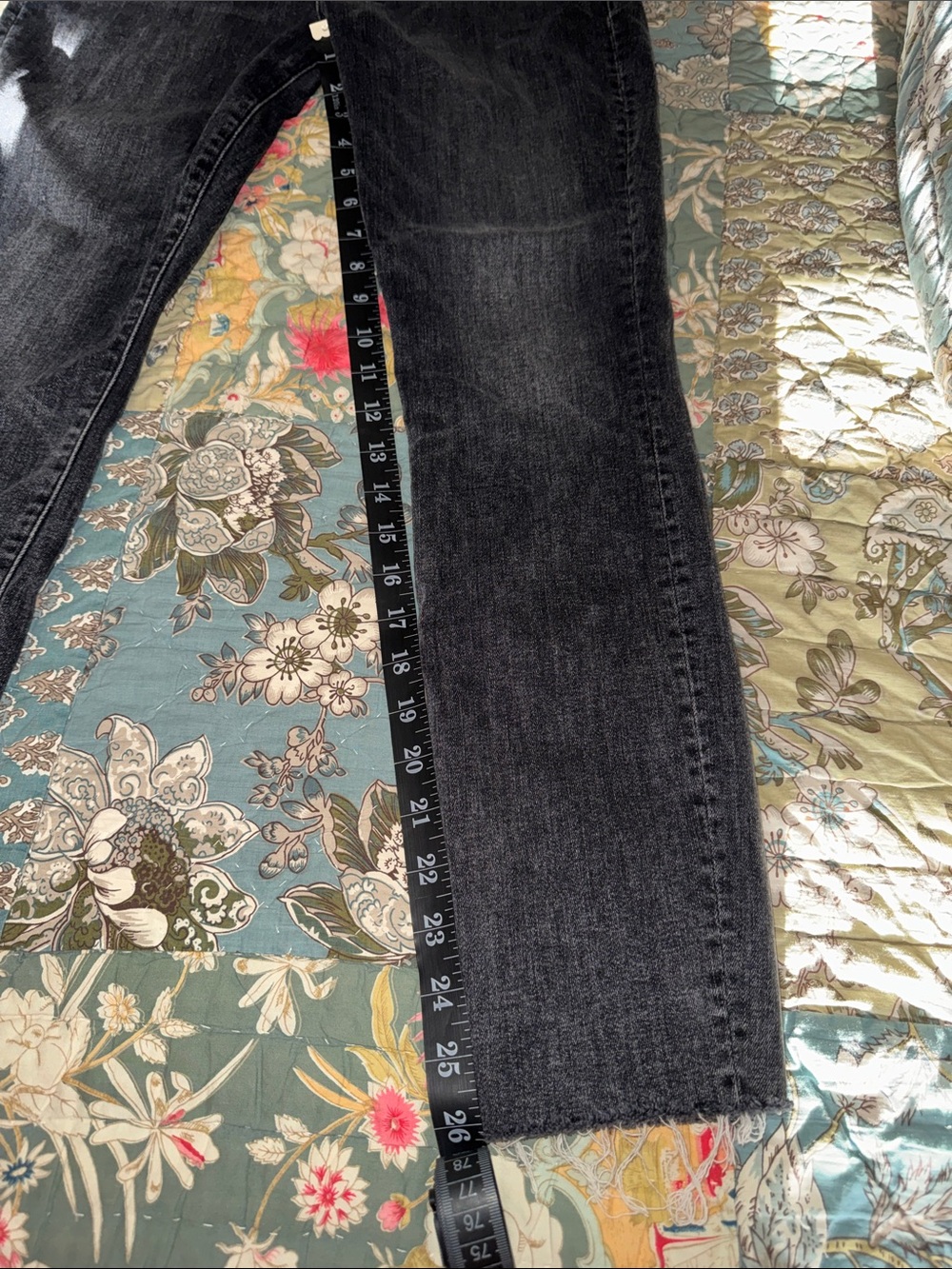 Mother Black Ankle Jeans-Raw Edge The Stunner Ankle Fray - Picture 10 of 11
